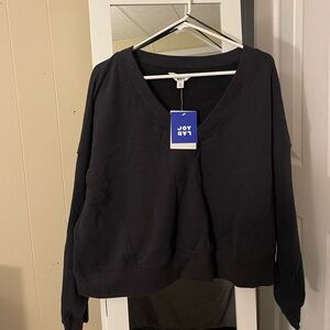 JoyLab Women's Deep Black V-Neck Sweater